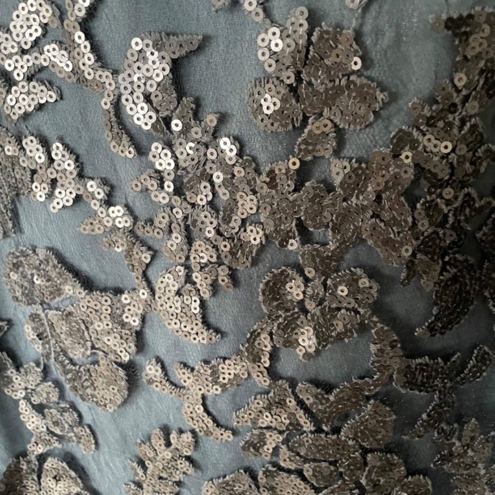COCKTAIL DRESS. TADASHI SHOJI  Blue/Gray Size 12 - Picture 2 of 4